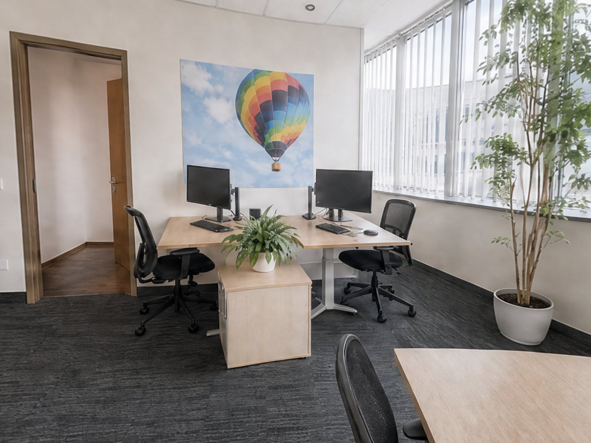 Open office: the escape room scene generated from the photo