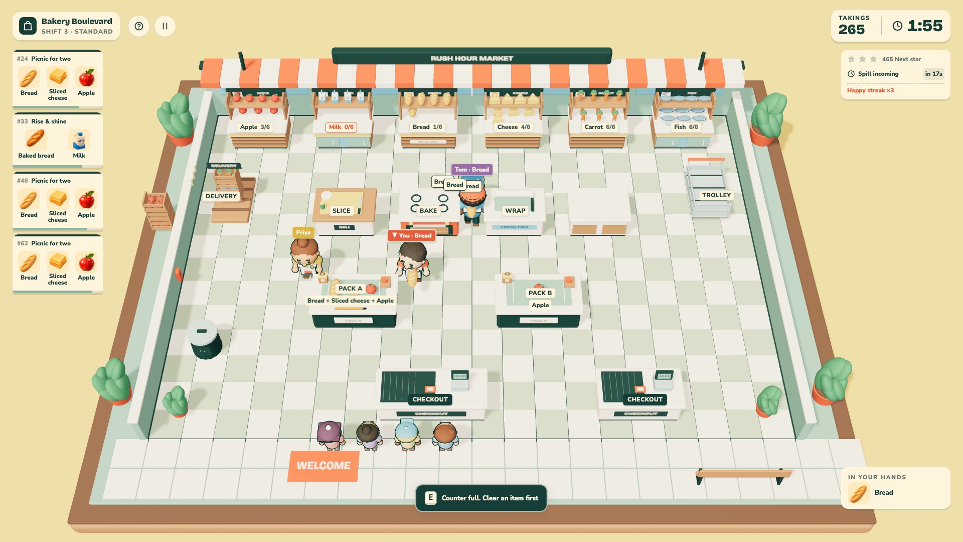Rush Hour Market gameplay