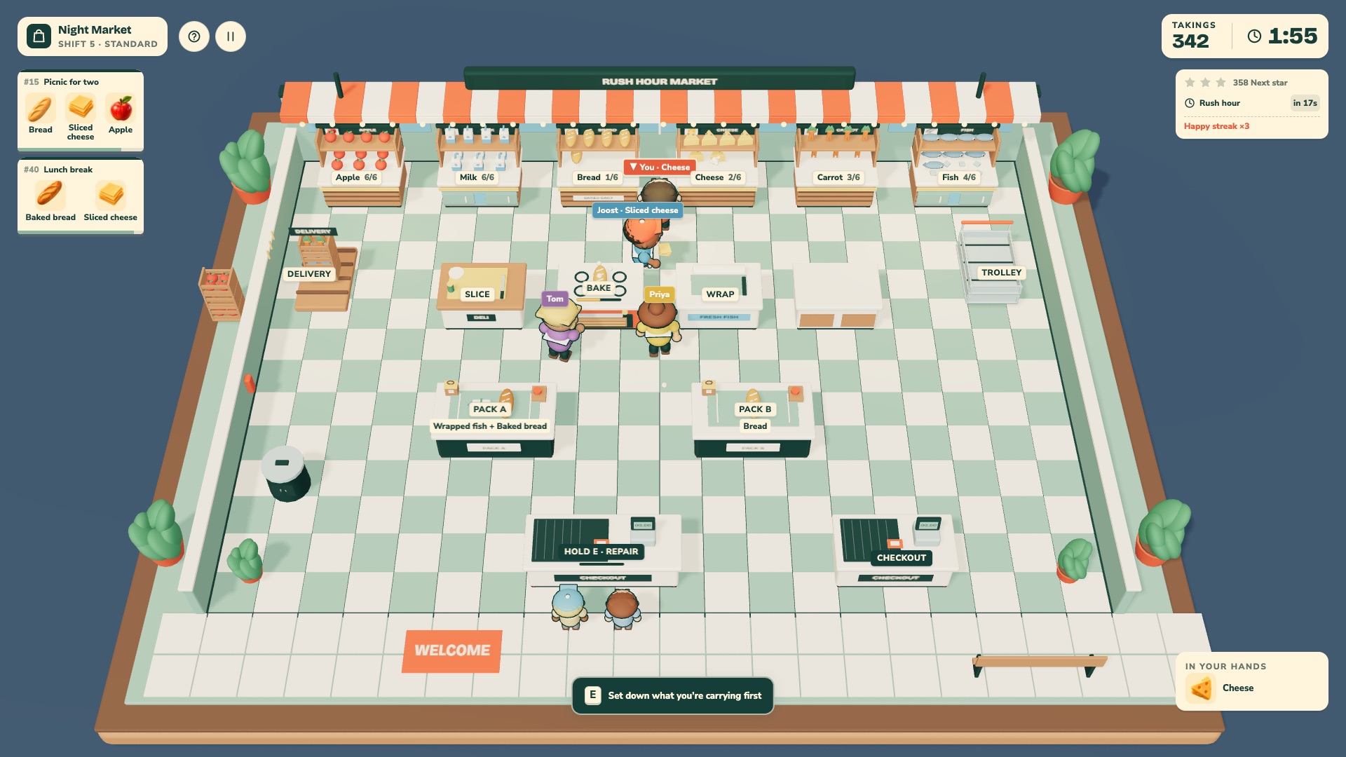 Rush Hour Market gameplay